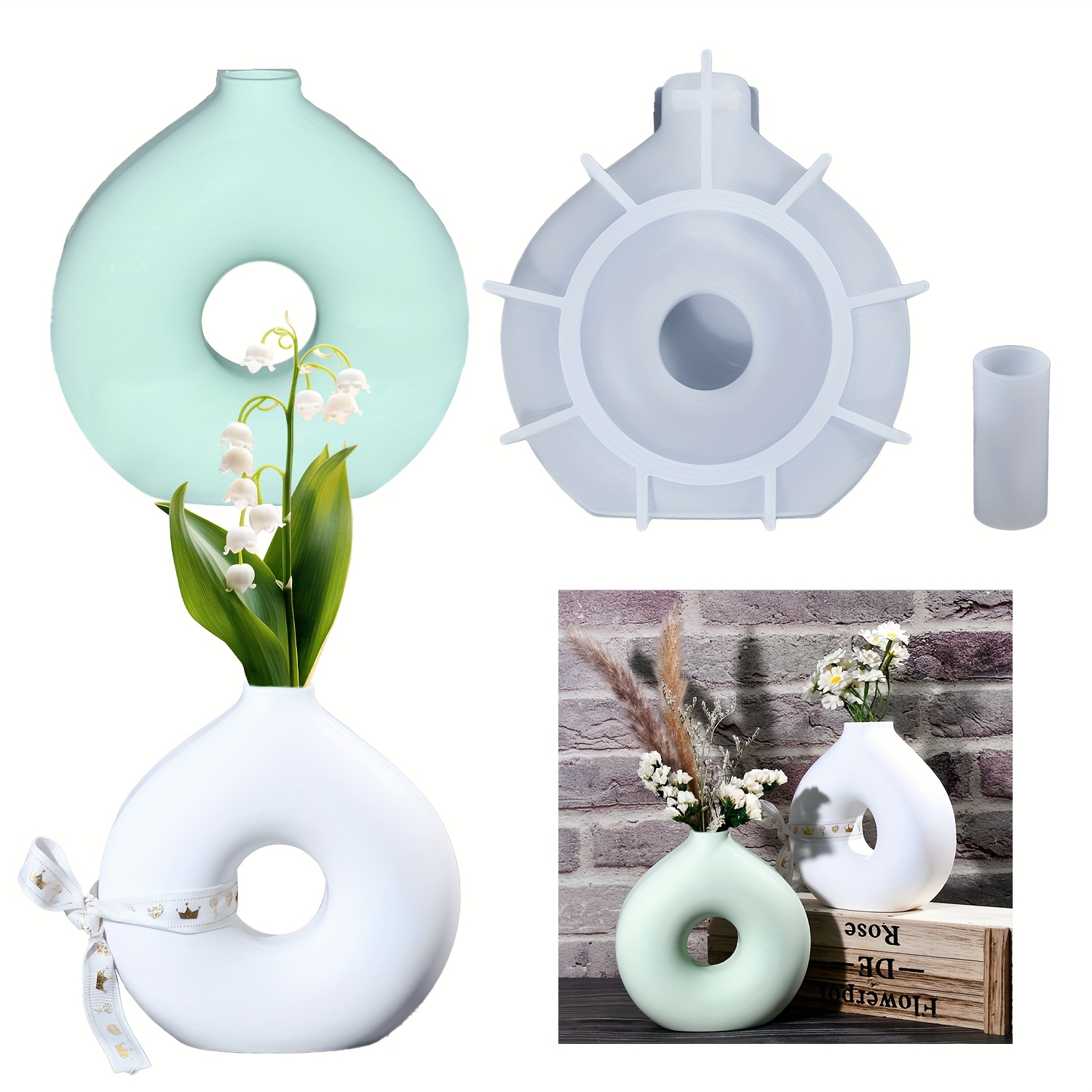 Resin Art Epoxy - 1 DIY runde Vase Silikonform Epoxidharzform