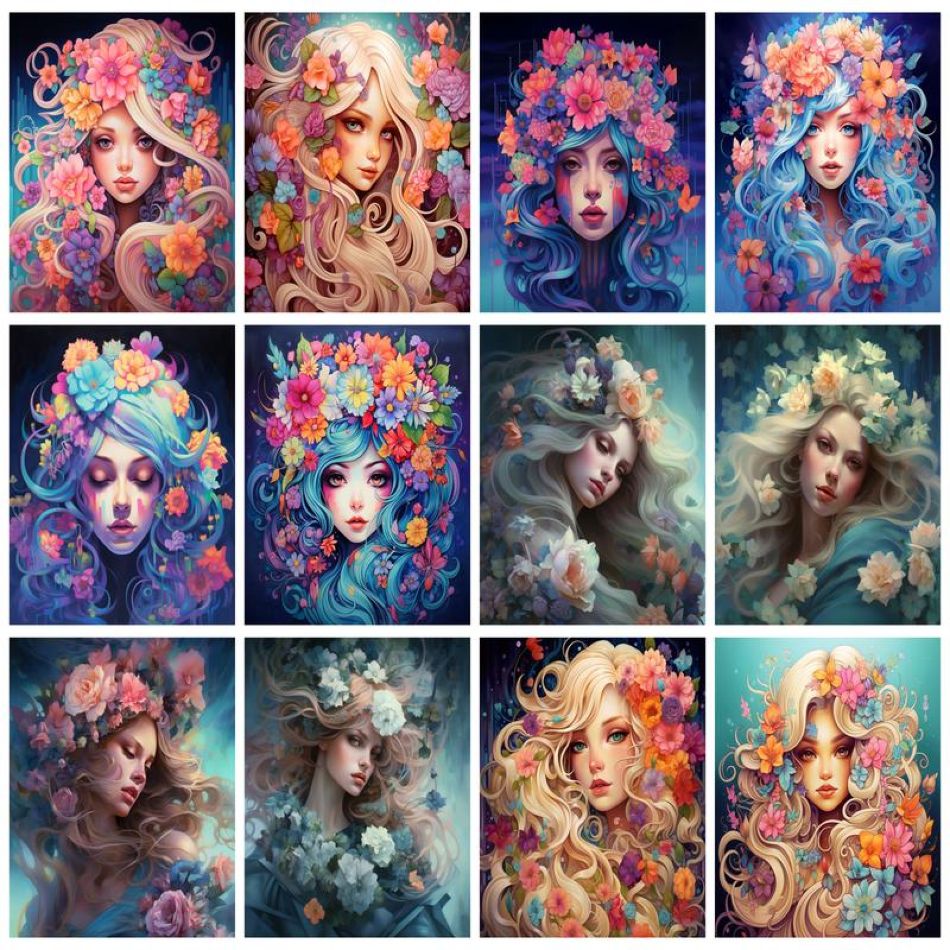 Resin Art Ideas With Pictures - CHENISTORY Charakter-Diamantmalerei Wandkunst Bild Kunstwerk Figurenmalerei