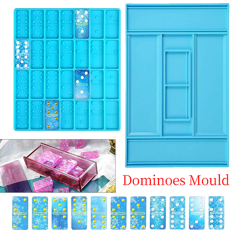 Resin Art Guide - DIY-Harzform für Kartenspiele, Kristall-Silikonform, Domino-Spiegelharz-Epoxidform, Heimdekoration,