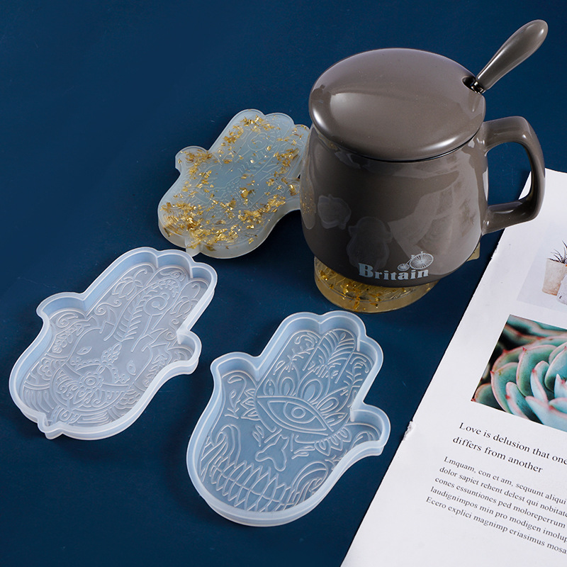 Resin Art Epoxy - 1 Pcs DIY Coaster Hand von