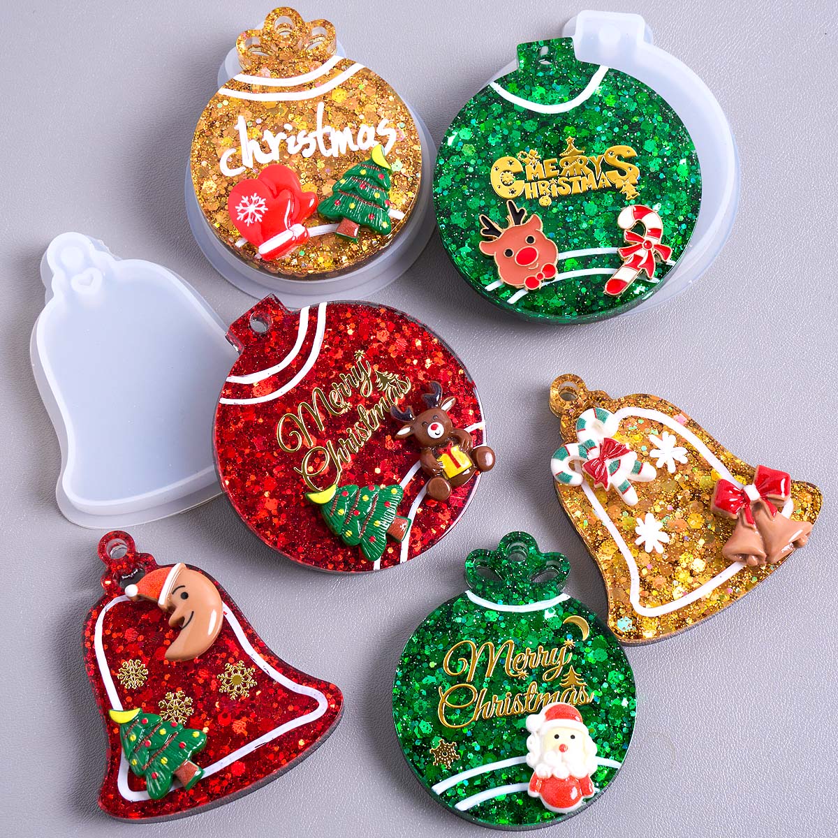 Resin Art Guide - Weihnachten Tag Anhänger Silikon Form DIY