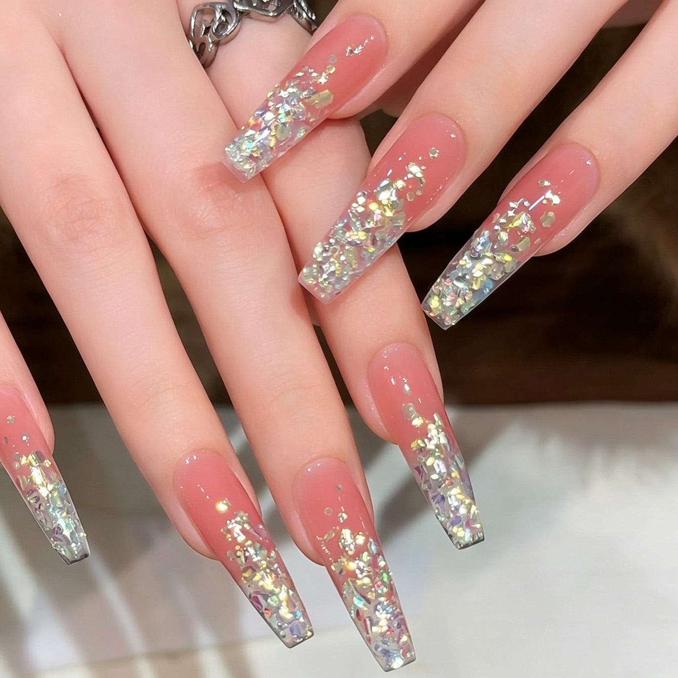Resin Art Easy - Chaser Schillerndes Glitzer-Nagelgel mit gebrochenen Diamanten,