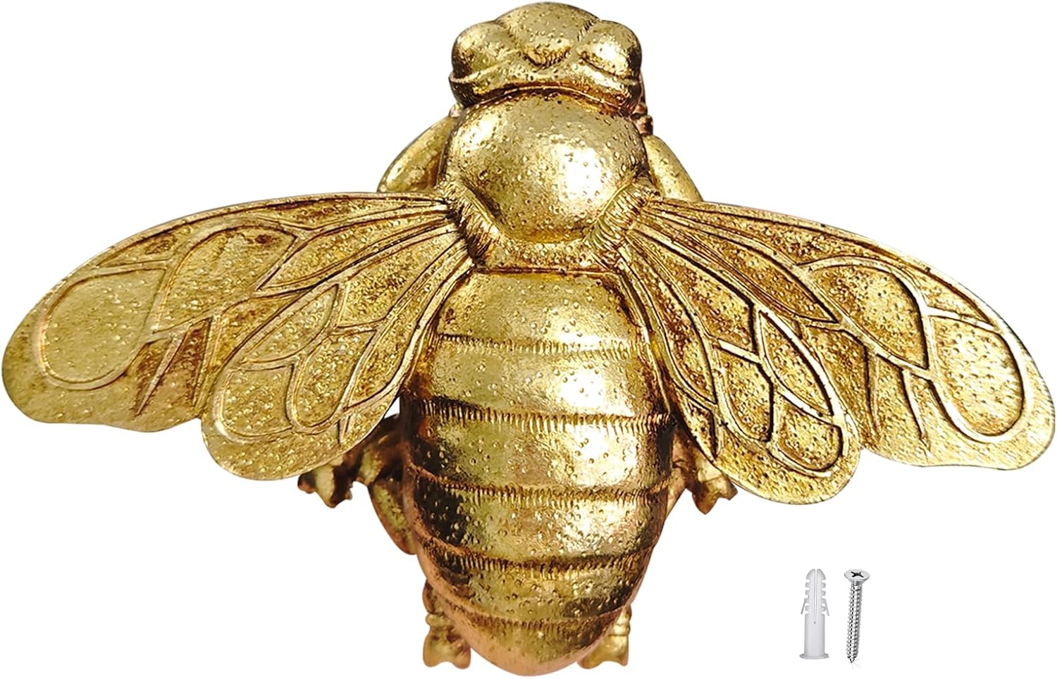 Resin Art Easy - 3D Goldene Bienen-Wandskulptur, Kunstharz-Bienen-Wanddekoration für Innen