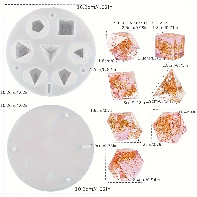 1 Satz Silikonharz-Gussformen, – Resin Art Guide Bewertung und Preis