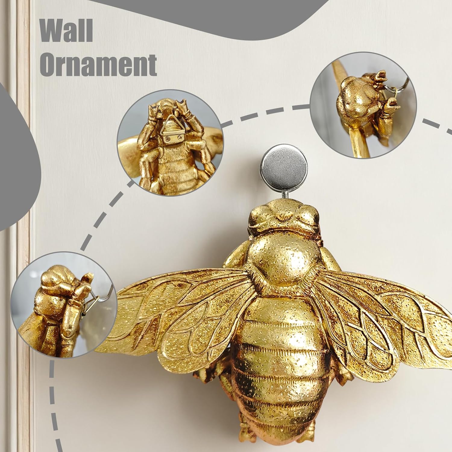 3D Goldene Bienen-Wandskulptur – Resin Art Easy Bewertung und Preis