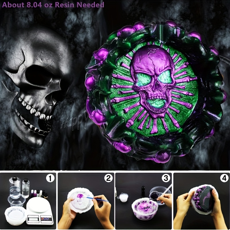 Aschenbecher-Form, Totenkopf D – Resin Art Things Bewertung und Preis
