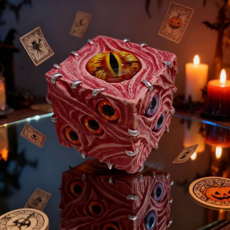 Abstrakte Augen Teufel Würfel  – Resin Art Decoration Items Bewertung und Preis